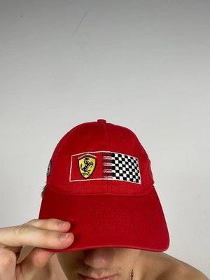 Vintage Ferrari Marlboro Big Logo Racing Cap Hats F1 00s Men One