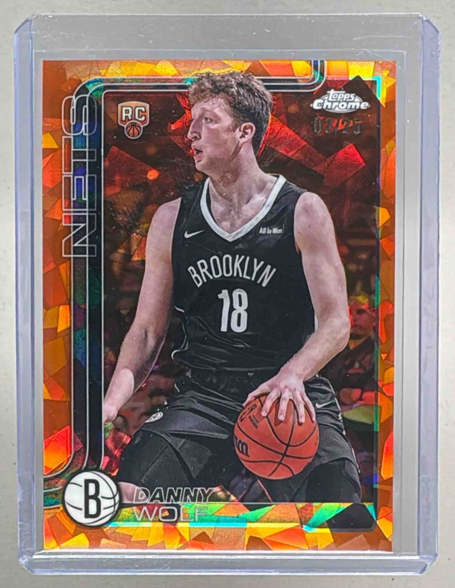 Danny Wolf 2025 Topps Chrome Sapphire #277 Orange Refractor Rookie RC /25