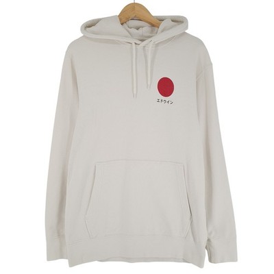 Edwin Kapuzenpullover Sweatshirt Damen Weiß Baumwolle Gl4 Größe S