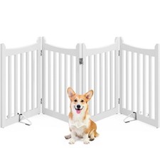 Barrière de sécurité sans perçage autoportante Pliable Parc pour Chien en Boi...