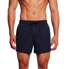 Men's Solid Dark Grid Swim Shorts Board Shorts with Pockets Soft Portable B3681