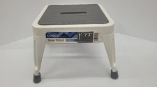Cosco 1-Step Metal Type 2  Step Stool White 225 LB 