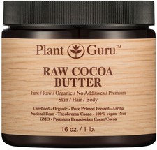 Raw Cocoa Butter 16 oz. / 1 lb. 100 Pure Fresh Natural 16 Ounce Pack of 1