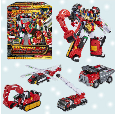 Metal CardBot S Flame Nova Fire Truck Helicopter Excavator Triple Robot Korea NE