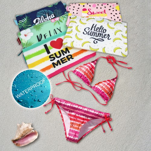 Bikini Wetbag bolsa de baño impermeable bolsa nasal para vacaciones playa piscina - Imagen 32 de 34