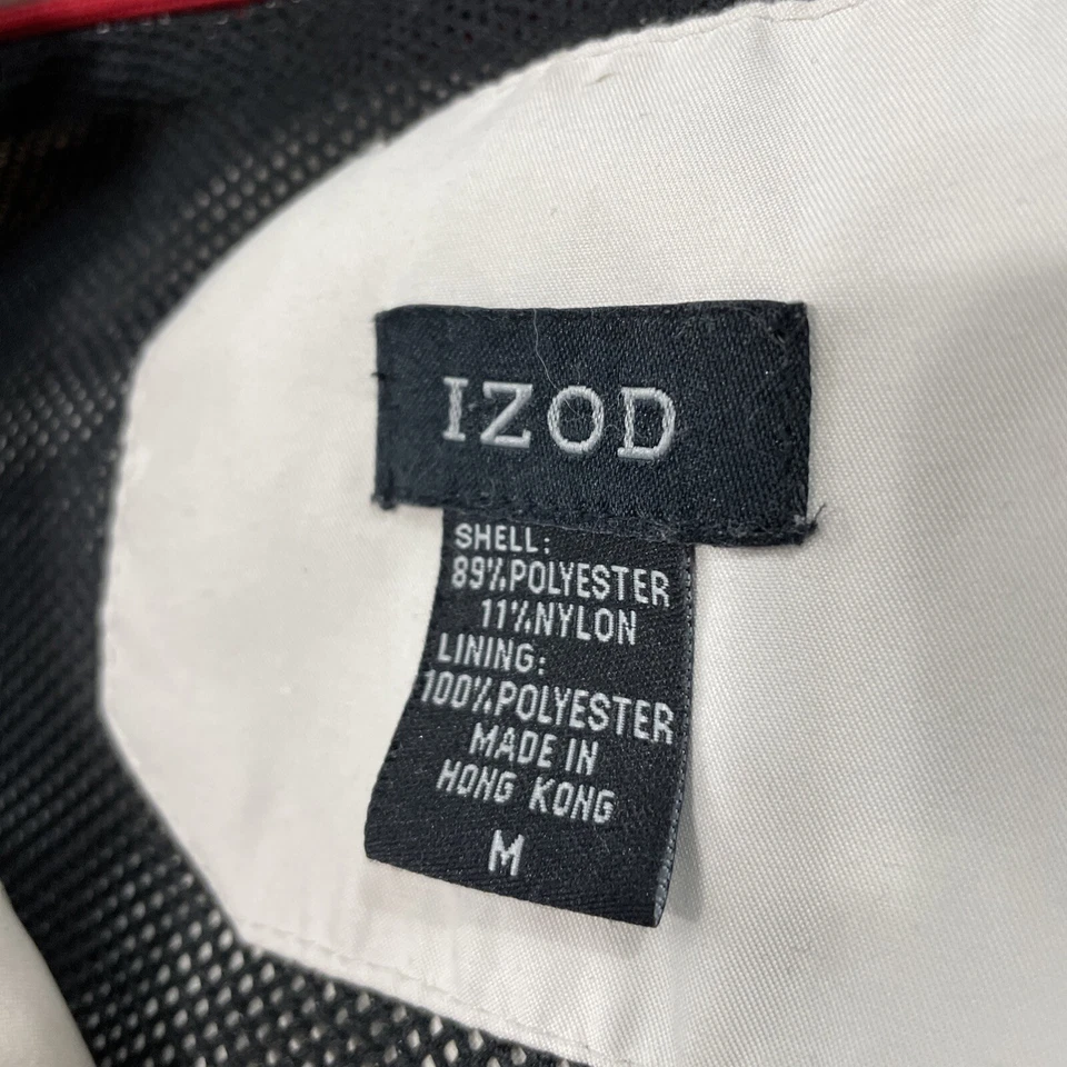 IZOD Tech Vest Golf Adult Men M Cream Streetwear Full Zip Vtg Y2k Old Money M - Image 3 of 4