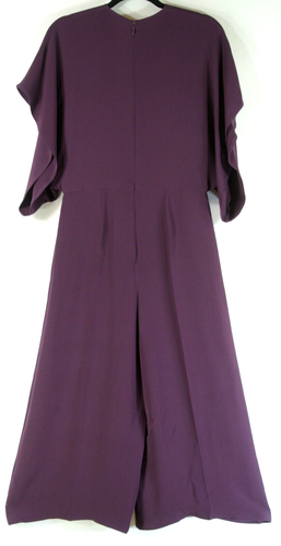 NEW Valentino Garavani Silk V-Neck Jumpsuit in Deep Purple Sz 40 #D7812 - Picture 8 of 11