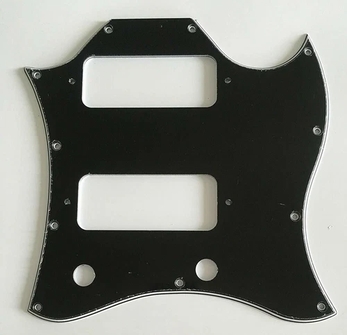 Electric Guitar Pickguard For Gibson US SG P90 Full Face Style,3 Ply Black