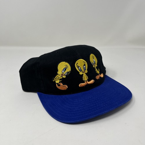 Vintage Tweety Adjustable Warner Brothers Studio Store Black and Blue Hat - Picture 2 of 9