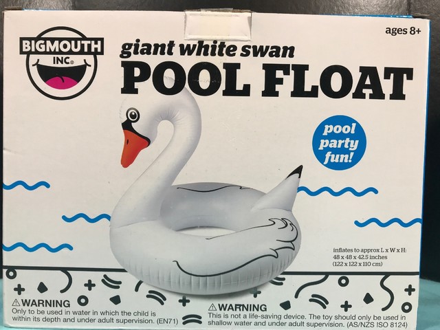 Big Mouth 4 Foot Giant White Swan Inflatable Swimming Pool Float Raft Tube (W) | eBay
