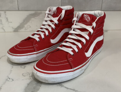 ★vans★Hi-STANDARD 27cm VANS Old Skool Sk8 Hi Top, 721356, Red/White, Mens Size 8.5