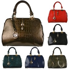 Damen Tasche Schultertasche Leder Optik Handtasche Shopper Bag Damentasche M20