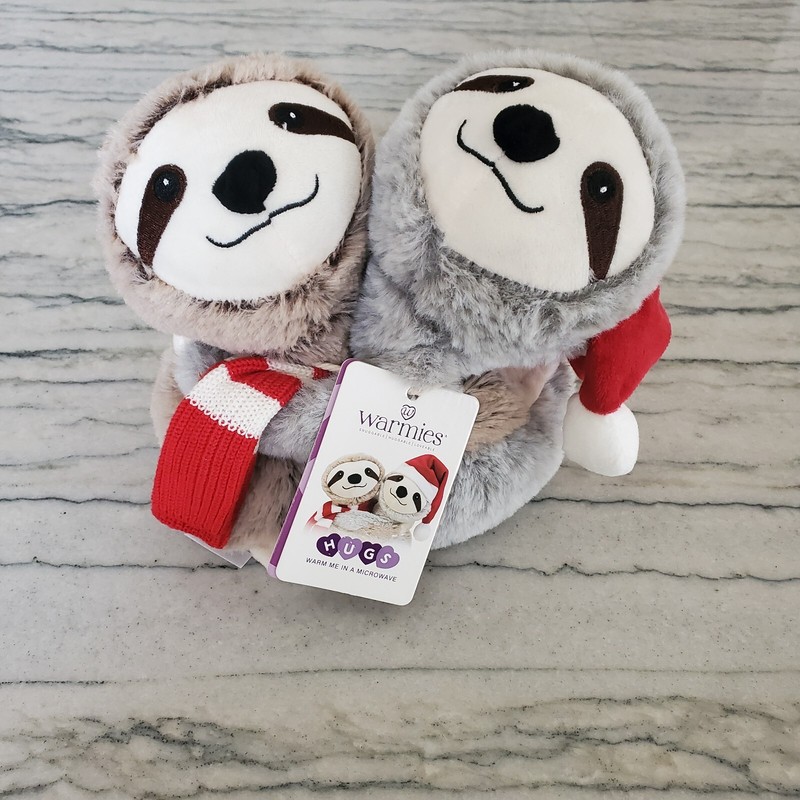 NWT - RARE Warmies Microwavable Sloths Hugging Lavender Scented Heatable Plush