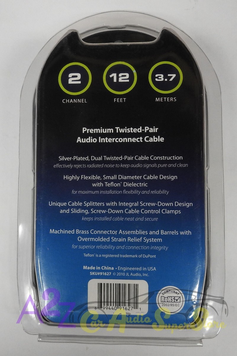 JL AUDIO XB-BLUAIC2-12 (91627) 12FT 2CHANNEL INTERCONNECT RCA
