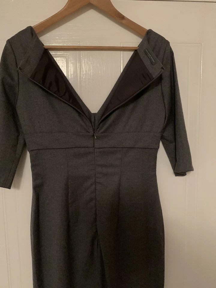 ALEXANDER MCQUEEN 2006 EMPIRE SHEATH DRESS IT42 UK10 GREY Good Condition - Image 3 of 4