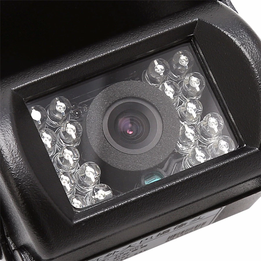 Cámara de visión trasera impermeable 170° gran angular camión autobús con 18 luces Foto 4 de 4