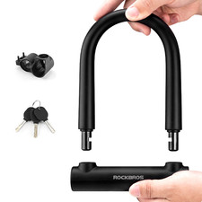 ROCKBROS Fahrrad Bügelschloss mit Schlüssel U-Fahrradschloss Sicherheit Schloss
