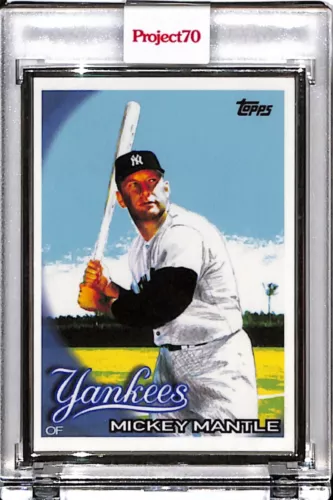 2021 TOPPS PROJECT 70 #451 MICKEY MANTLE by MATT MCCORMICK AP SILVER FRAME 3/51