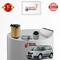 Wartungskit 4 Filter Skoda Yeti 1.4 TSI 90KW 122PS AB 2010