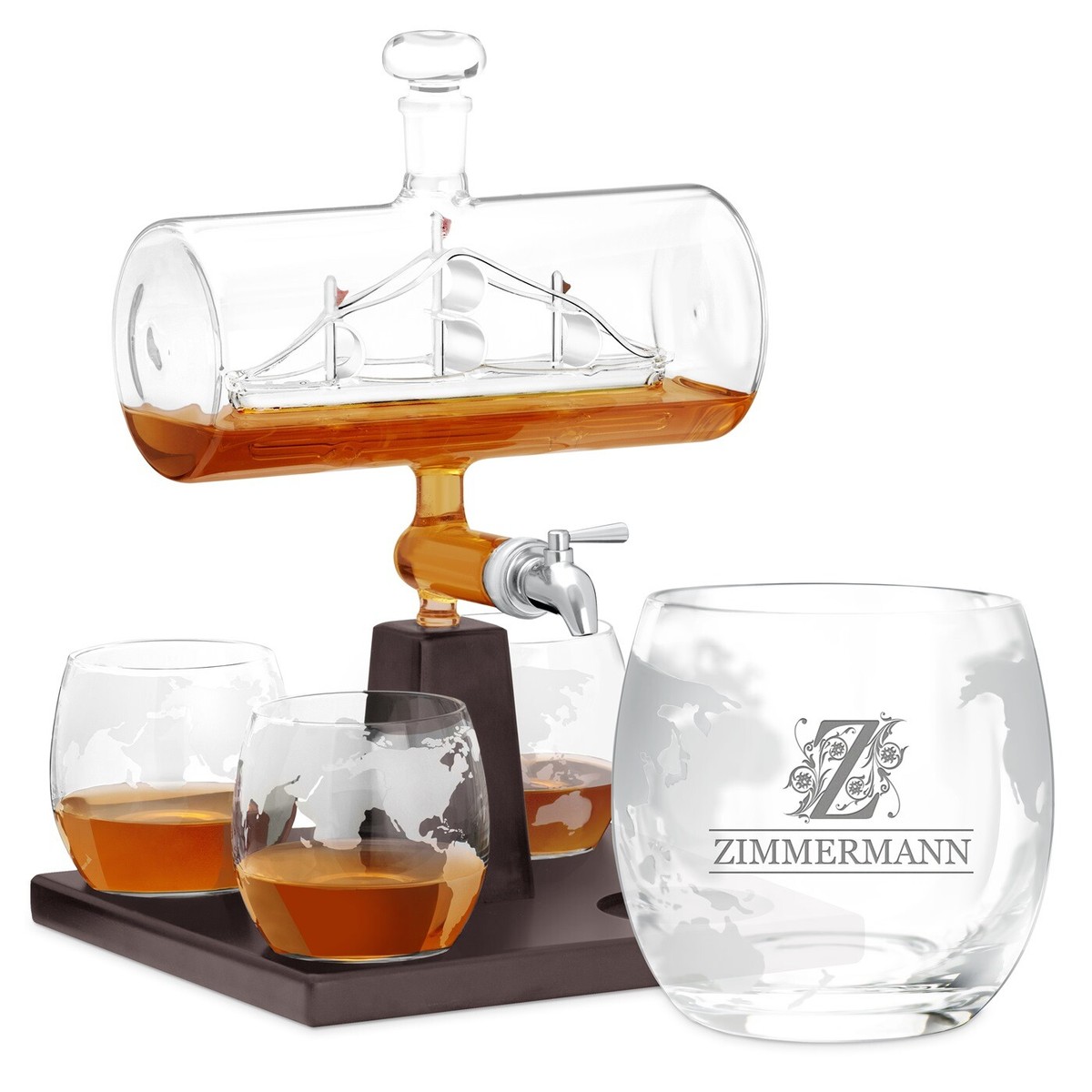 Reserve Kristall Whisky Karaffe 1,18 Liter – Grav Produktbild-Vorschau 8