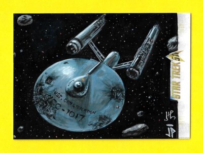 2017 Star Trek 50th Anniversary Enterprise Sketch Jason Potratz and Jack Hai