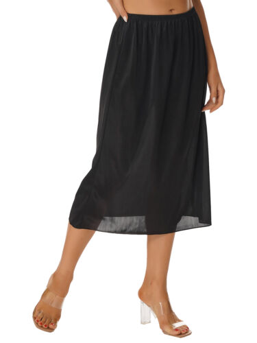 Damen Mädchen Unterkleid Kurz Lang Unterrock Elastisch Halbrock Jupon Underskirt - Bild 152 von 208