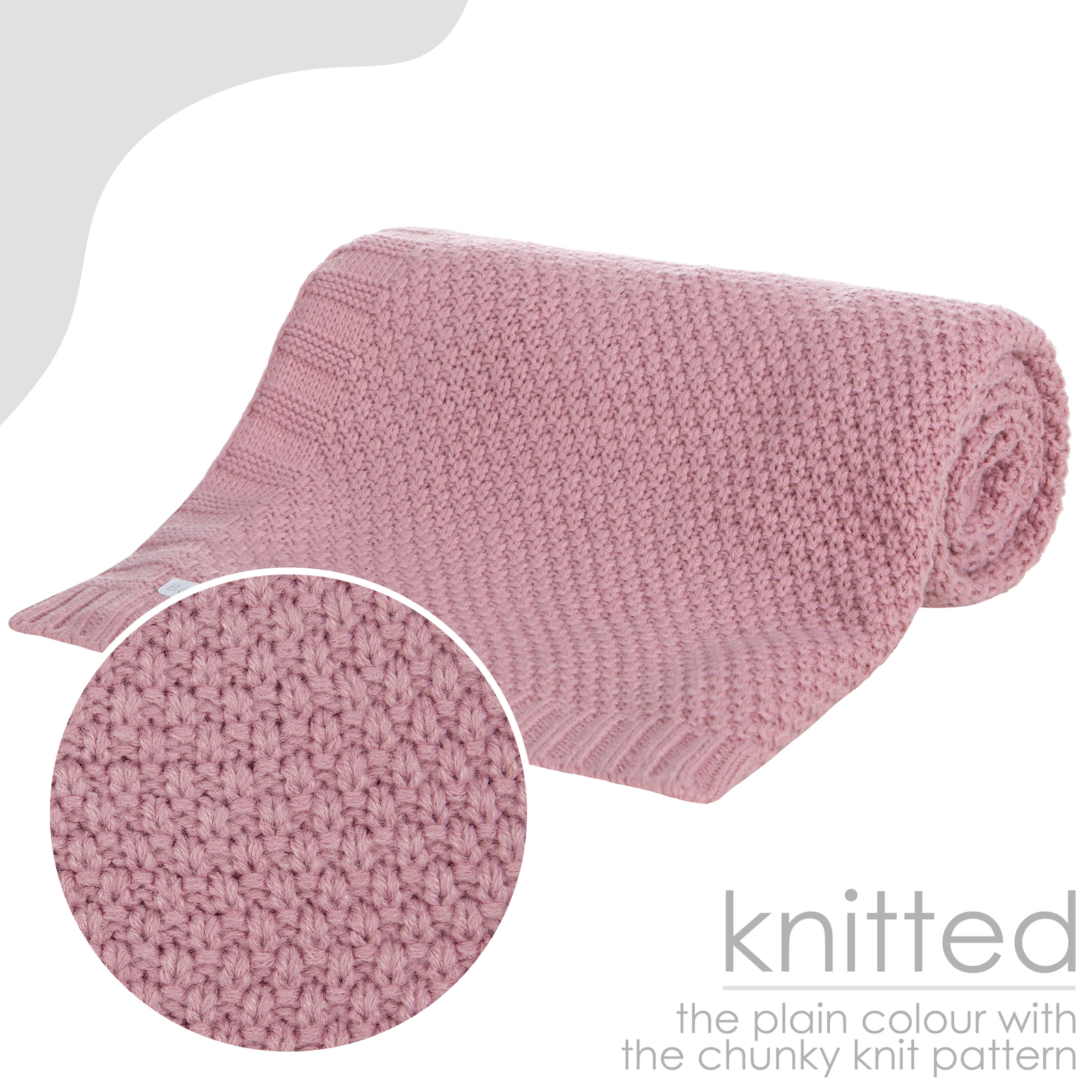 Coperta leggera in maglia per neonato 75x90 cm foto 3