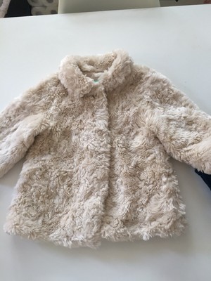 baby cream fur coat