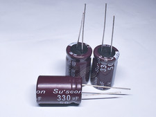 12X MC Suscon 330uF 50V 13x21 Electrolytic Radial Capacitor Low ESR High Ripple