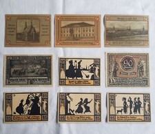 9x Gutschein Weimar Apolda Bad Blankenburg Gotha 1921 Notgeld