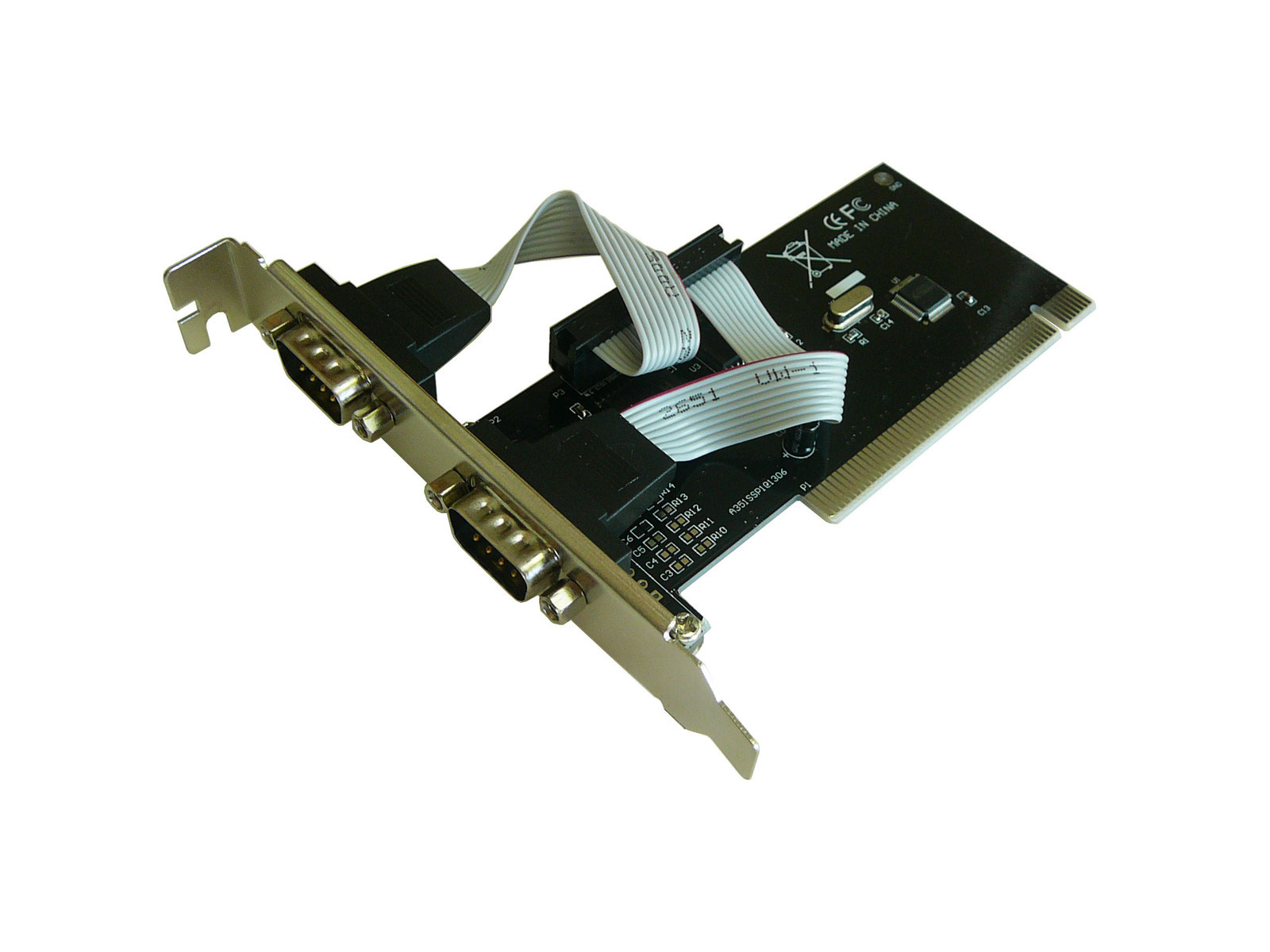 Scheda PCI Serie RS232 - 2 Porte Com DB9 - Chipset Wch