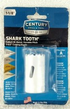 Century Shark Tooth Cobalt Bi-Metal Hole Saw / 1-1/8" / 05218 / Made in USA