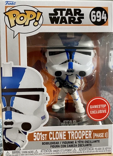 Funko Pop Star Wars #694 501st Clone Trooper Phase II Gamestop Exclusive