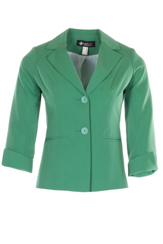 Green jacket with short sleeves Size 0 US Fashionable NEW High Quality - 第 1/3 張圖片