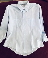 Men  s Size 16.5 X 34-35 Long Sleeve Sears Shirt 2 Pocket Polyester Blend 1970's