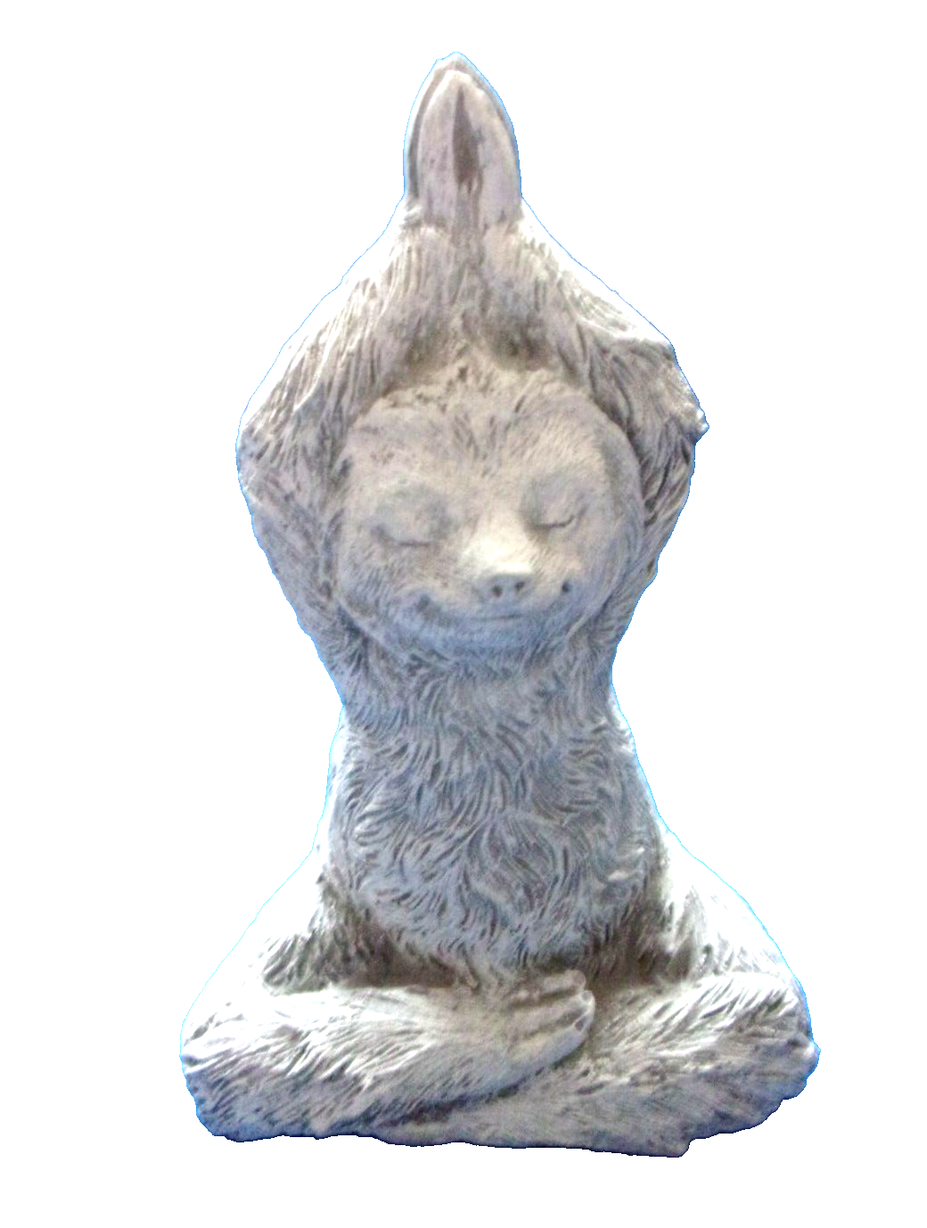 Meditating Yoga sloth latex mold plaster cement concrete mould 5