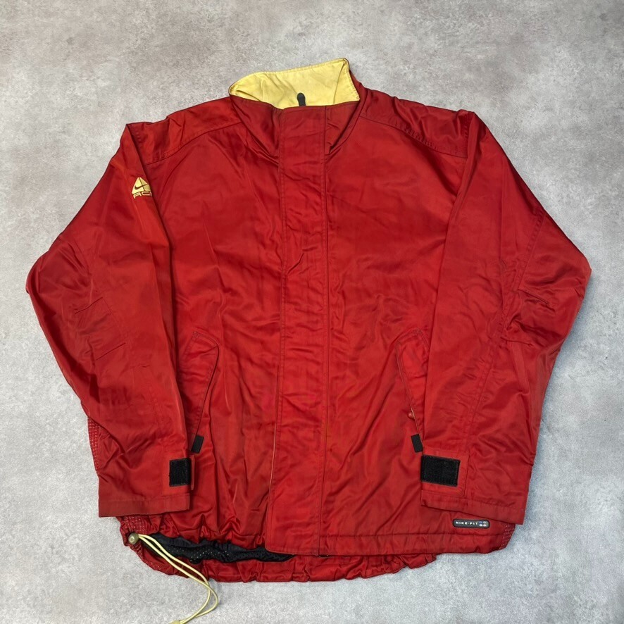 SACAI X NIKE Nike Fit ACG Impermeabile Uomo XL Escursionismo 3 Strati Esterni Giacca Vintage Rosso