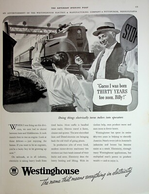 Original Railroad & Trains ADs: Pullman Convertible Single Occupancy Section.