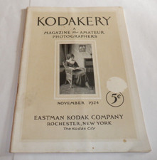 1924 KODAKERY MAGAZINE FOR AMATEUR PHOTOGRAPHERS BOOK FILM CAMERA KODAK NOVEMBER