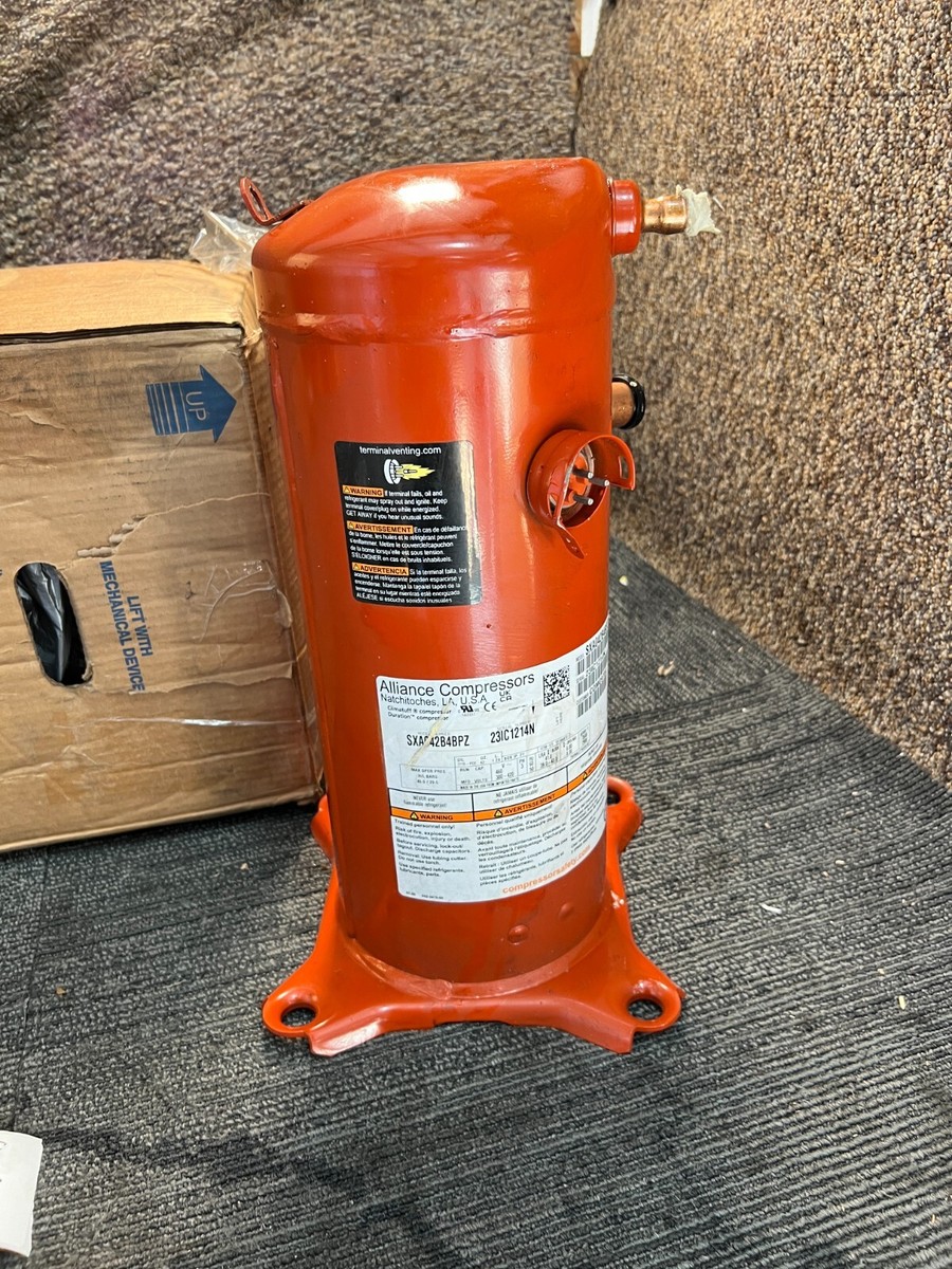 Alliance A/C Scroll Compressor 460V 3 PH SXA042B4BPZ H/L BARS 45.0