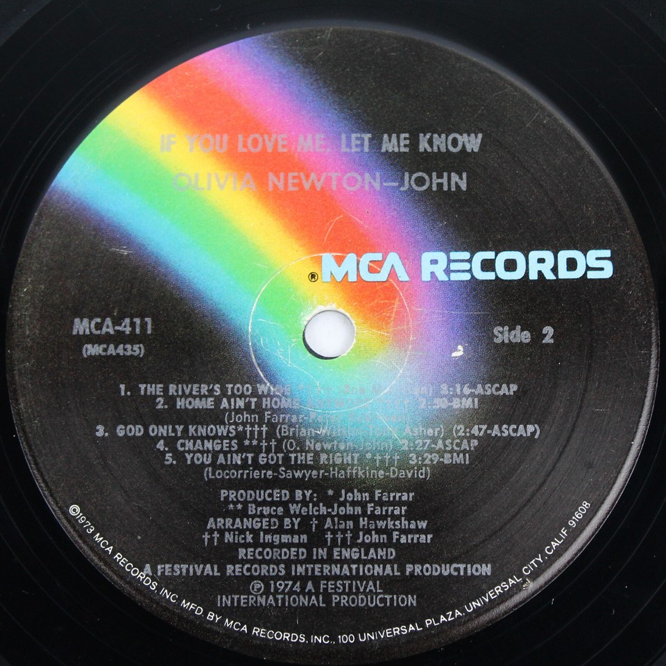 Vintage MCA Records If You Love Me Let Me Know Olivia NewtonJohn 1974