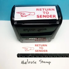 Return To Sender With Hand Rubber Stamp Self Inking Ideal 4913