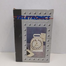 TeleTronics 50 Foot Telephone Cord Reel Vintage Phone Extension Cord Boxed Retro TeleTronics 50 Foot Telephone Cord Reel Vintage Phone Extension Cord Boxed Retro - Image 1