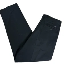 Dockers Mens Pants W36 L34 Black Pleated Twill Classic Fit Made USA Vintage