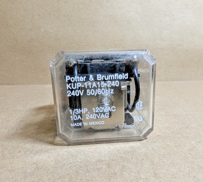 TE Potter & Brumfield KUP-11A15-240 Gen. Power Relay, 240VAC, 10A, 3PDT (New NB)