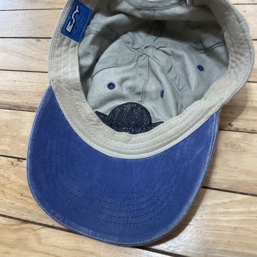ESY Yellowstone National Park Hat Adjustable Clasp Blue Gray/Green Panel Dad Cap - Picture 8 of 20