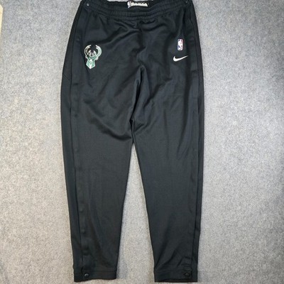 NBA Nike Milwaukee Bucks Tear Away Pants Mens 3XLT Engineered Black Warm Up