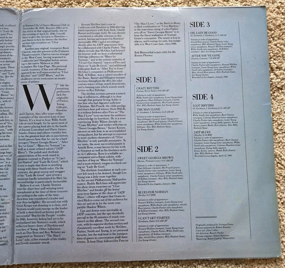 Bird and Pres: The '46 Concerts - Jazz at the Philharmonic 2xLP Verve VE-2-2511  Foto 4 de 4