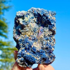 1.54LB Natural Rough Blue Corundum and Phlogo Pit Mineral Sapphire Raw Gem