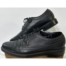 FLORSHEIM Black Leather Wingtip Oxford Shoe Sz 9 D